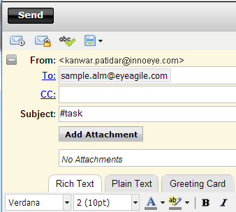 View task via Email